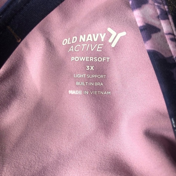 Old Navy Active Powersoft Sports Bra Sz. 3X Light Support Built In Bra Purple - Picture 5 of 5